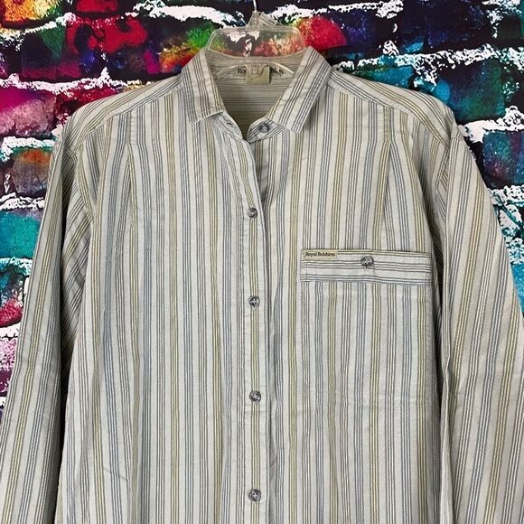 Royal Robbins Striped Long sleeve Button Front Shirt size Medium - Picture 6 of 9